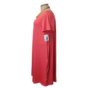 Lularoe Solid Color Coral Dress 3XL